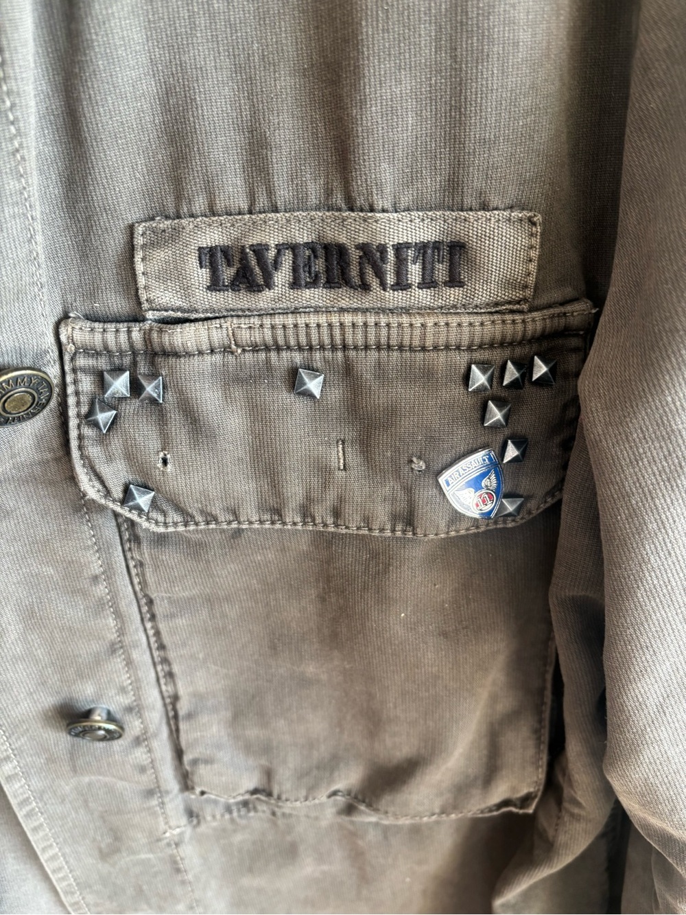 Jimmy Taverniti Army Green Military Jacket  Women’s Size: Medium - Picture 3 of 6